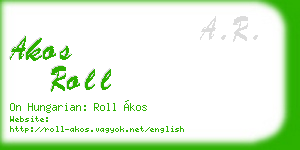 akos roll business card